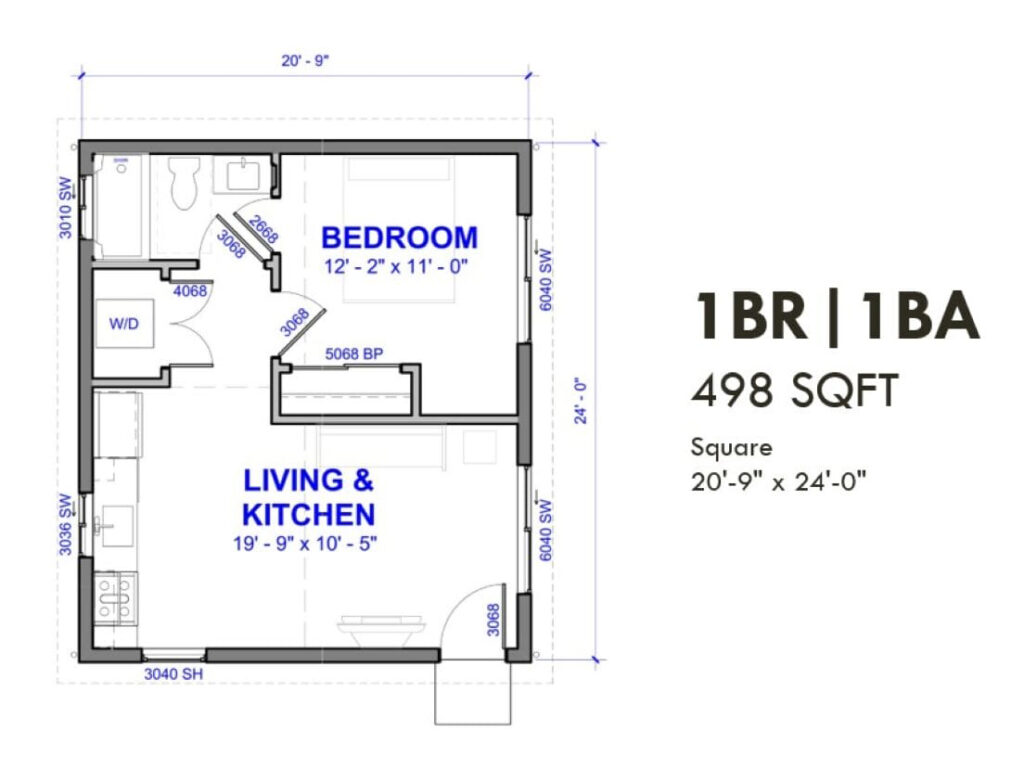 1 bed 1 bath