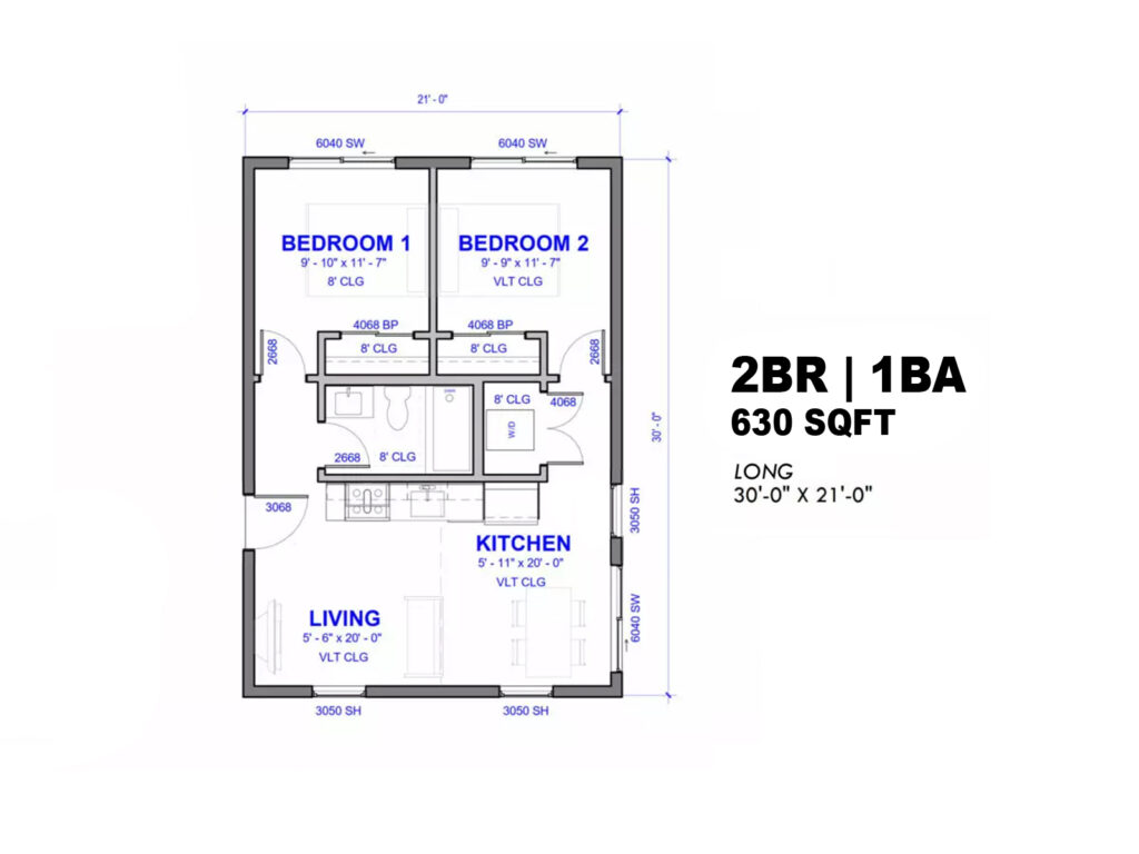 2 bed 1 bath 2
